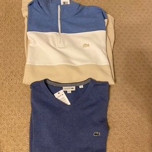 Lacoste NWT Bundle Sweater & Quarter Zip